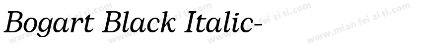 Bogart Black Italic字体转换